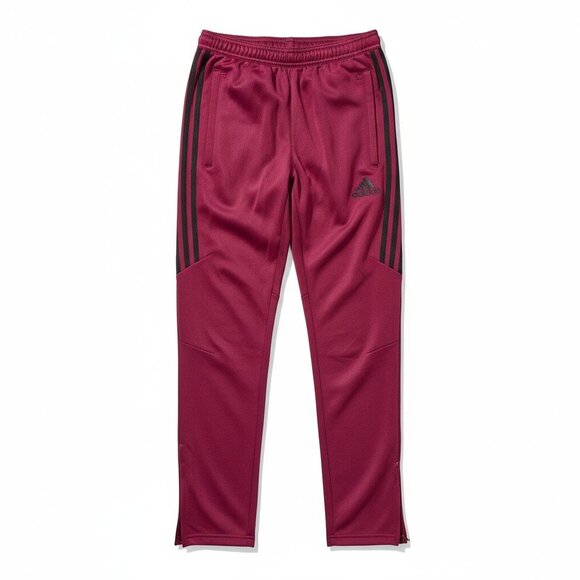 Adidas Climacool Women's XS Maroon Black Athletic Jogger 3-Stripe Zip Ankle - Picture 1 of 14